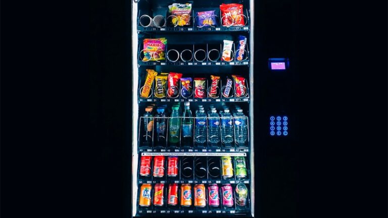 grey vending machine